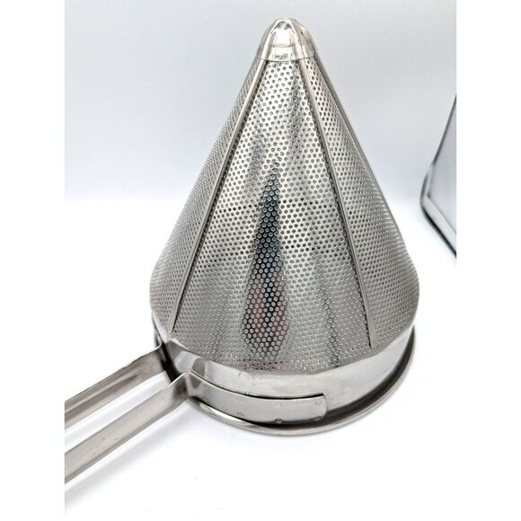 China Cap Strainer Chinois 9" Mesh Course Juicing Stainless Steel Cone Style - Picture 4 of 4